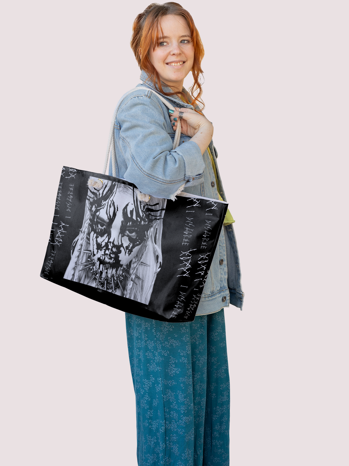 POPPY - 'I DISAGREE' - ROPE HANDLED BEACH BAG