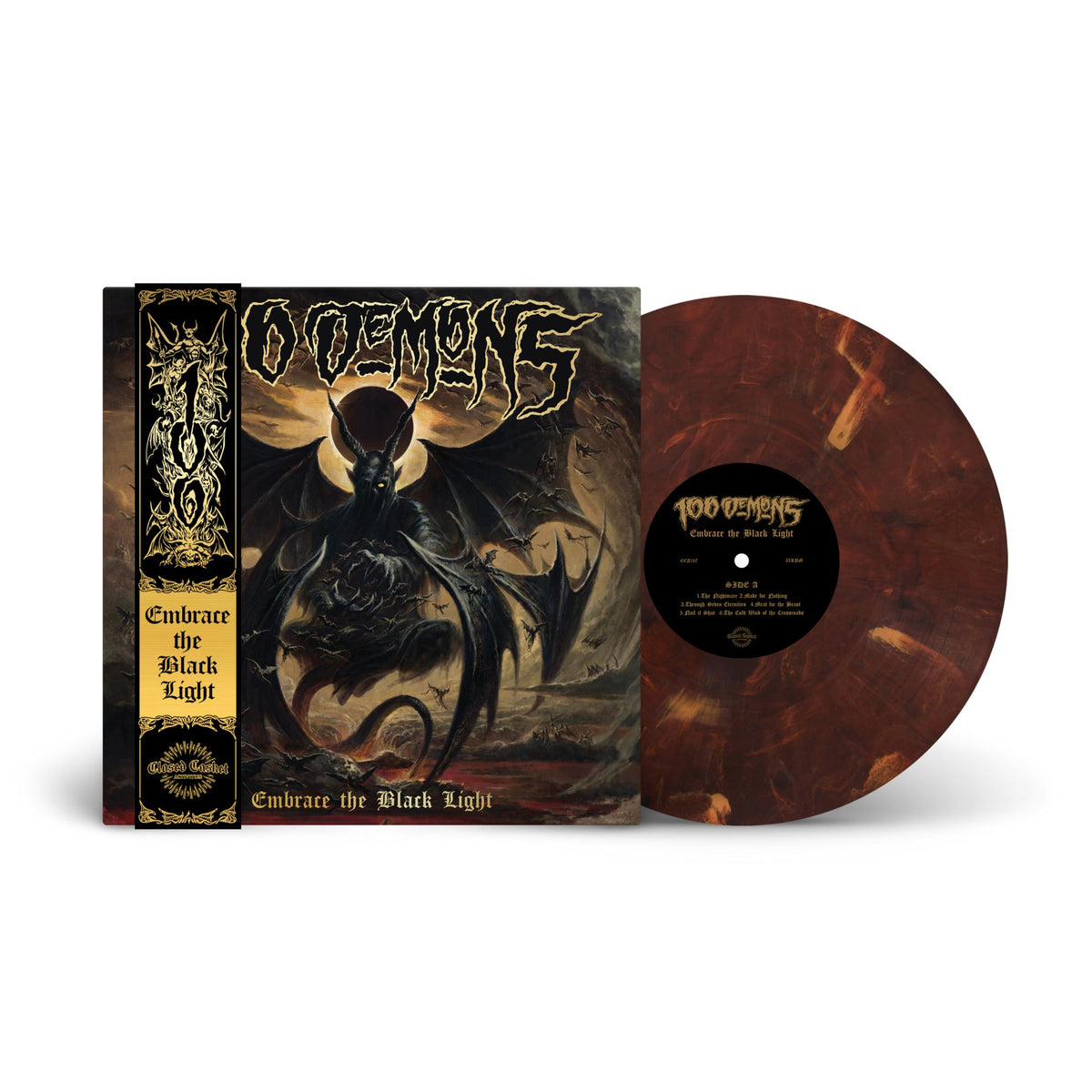 100 DEMONS 'EMBRACE THE BLACK LIGHT' LP - SPIRITUAL OBLITERATION MARBLE