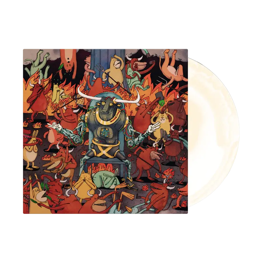 DANCE GAVIN DANCE ‘AFTERBURNER’ LP - EXCLUSIVE - LTD. 666 - WHITE/BONE