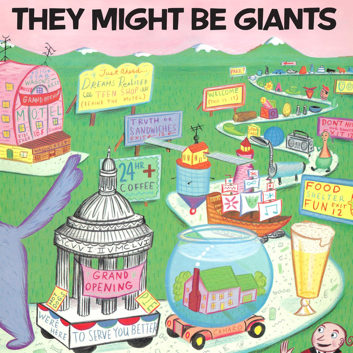 THEY MIGHT BE GIANTS 'THEY MIGHT BE GIANTS' LP - PINK/GREEN