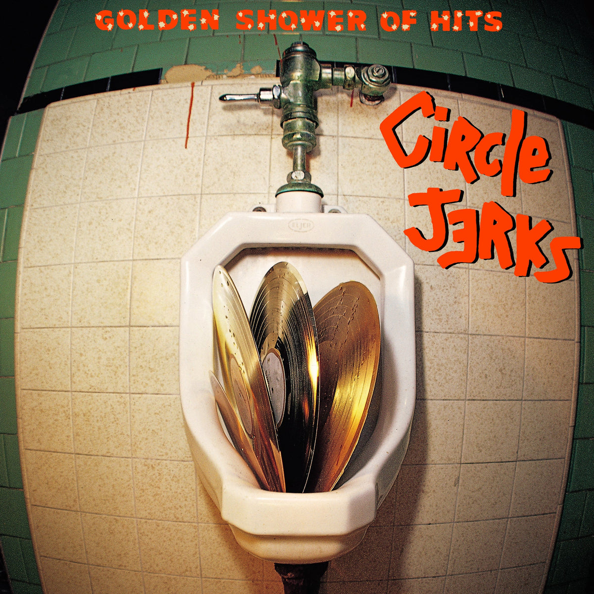 CIRCLE JERKS 'GOLDEN SHOWER OF HITS' LP - TRANSPARENT YELLOW