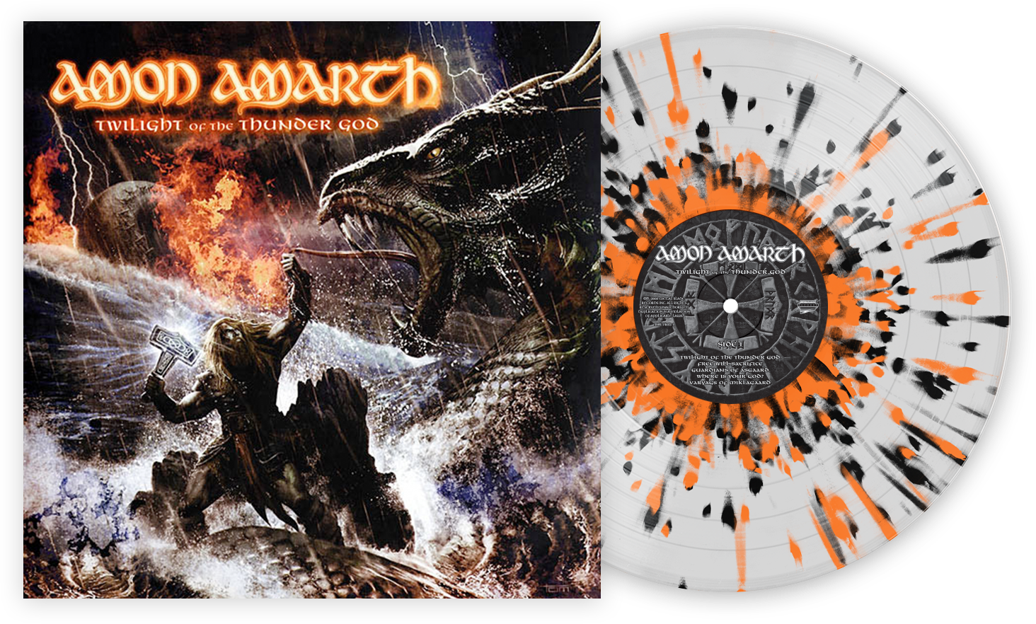 AMON AMARTH 'TWILIGHT OF THE THUNDER GOD' LP - CLEAR/ORANGE/BLACK/SPLATTER