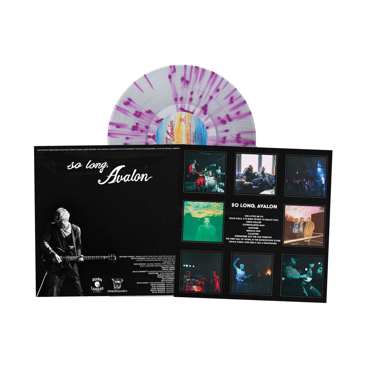 ANTHONY GREEN'SO LONG, AVALON' LP - EXCLUSIVE - LTD. 250 - CLEAR/PURPLE/SPLATTER