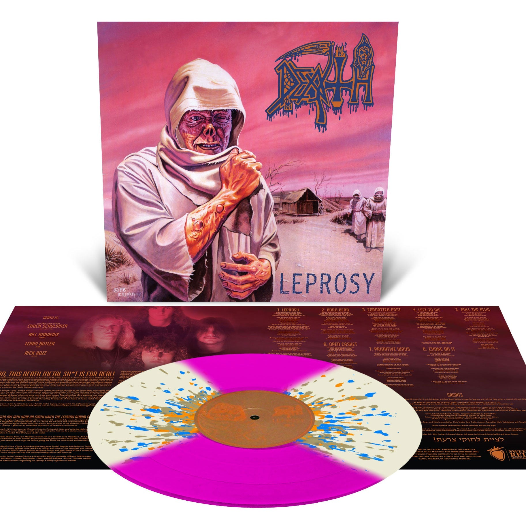 DEATH 'LEPROSY' LP - BUTTERFLY/SPLATTER