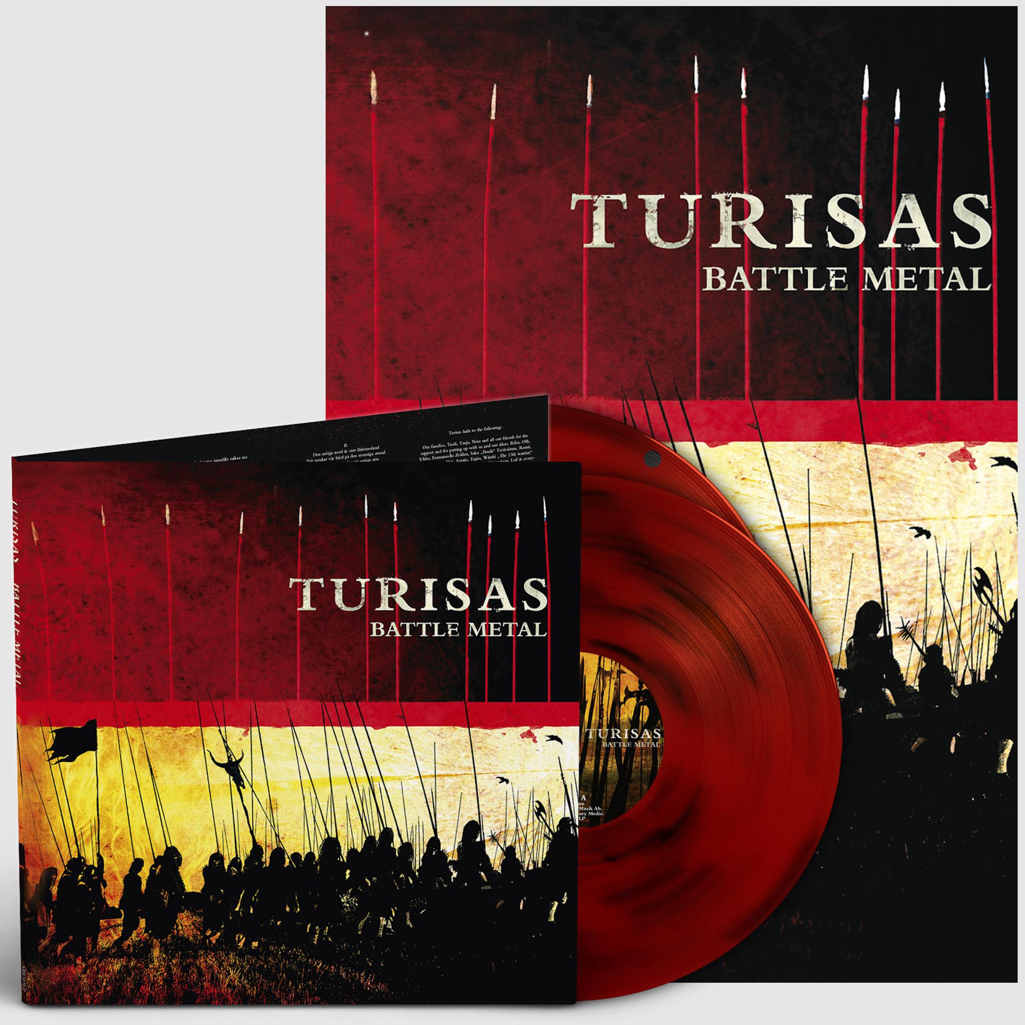 TURISAS 'BATTLE METAL' 2LP - RED/BLACK SWIRL