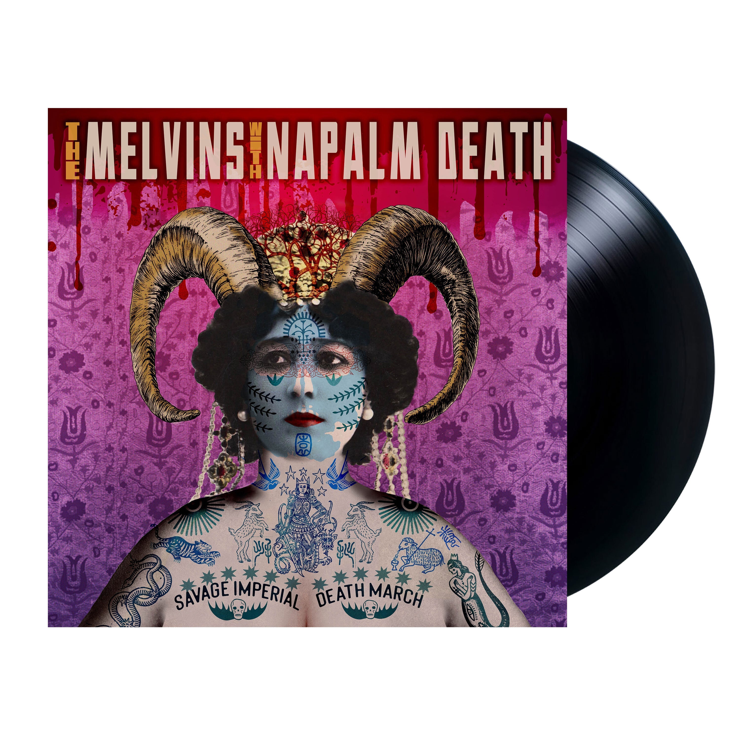 MELVINS & NAPALM DEATH ‘SAVAGE IMPERIAL DEATH MARCH’ LP (Black Vinyl)