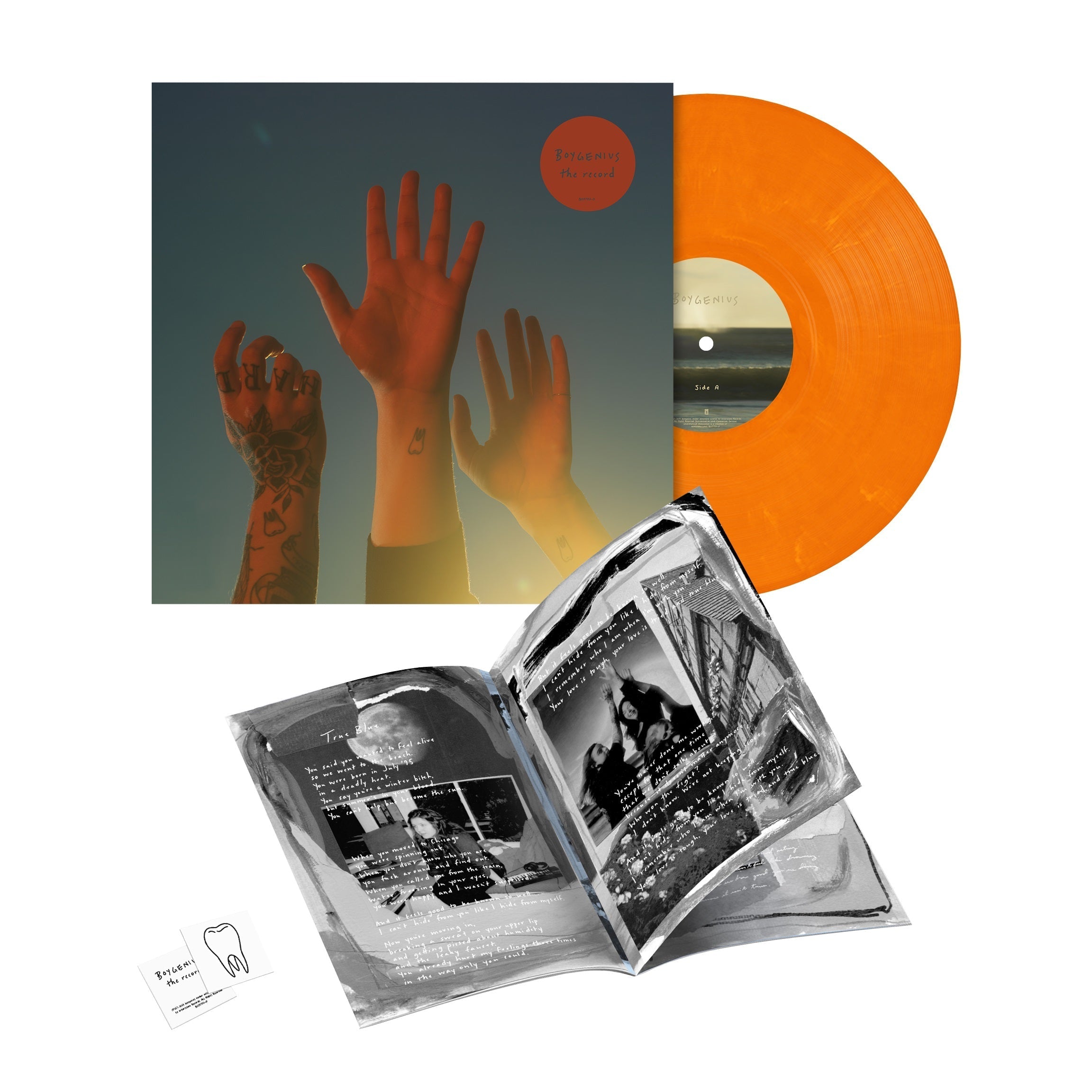 BOYGENIUS 'THE RECORD' LP - JULIEN BAKER, PHOEBE BRIDGERS, AND LUCY DACUS - ORANGE