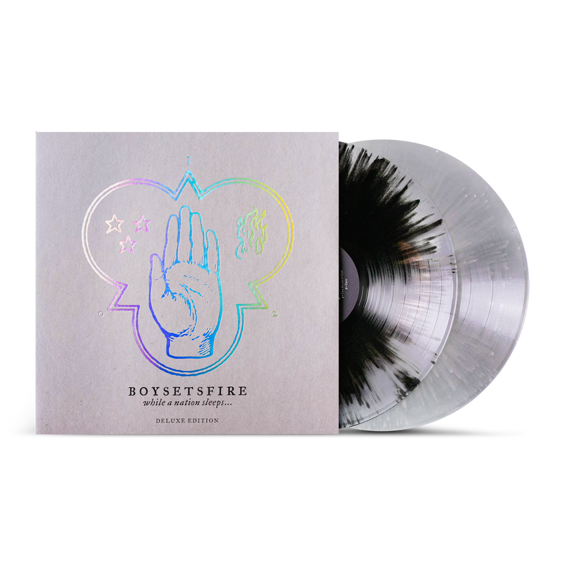BOYSETSFIRE 'WHILE A NATION SLEEPS' 2LP - DELUXE - CLEAR/BLACK/SILVER SPLATTER