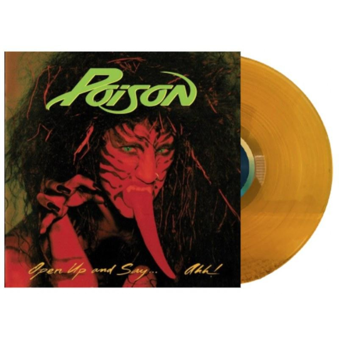 POISON 'OPEN UP AND SAY AHH!' LP - GOLD