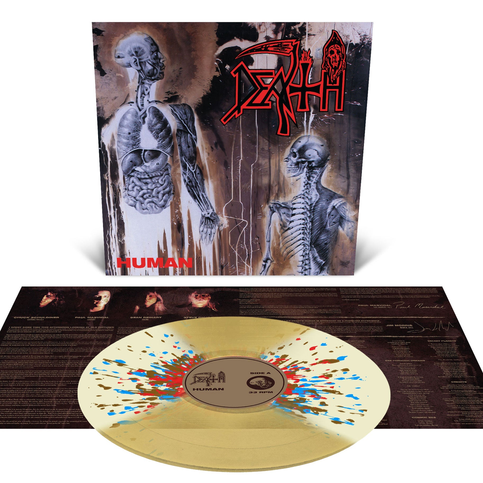 DEATH 'HUMAN' LP - BUTTERFLY EFFECT/SPLATTER