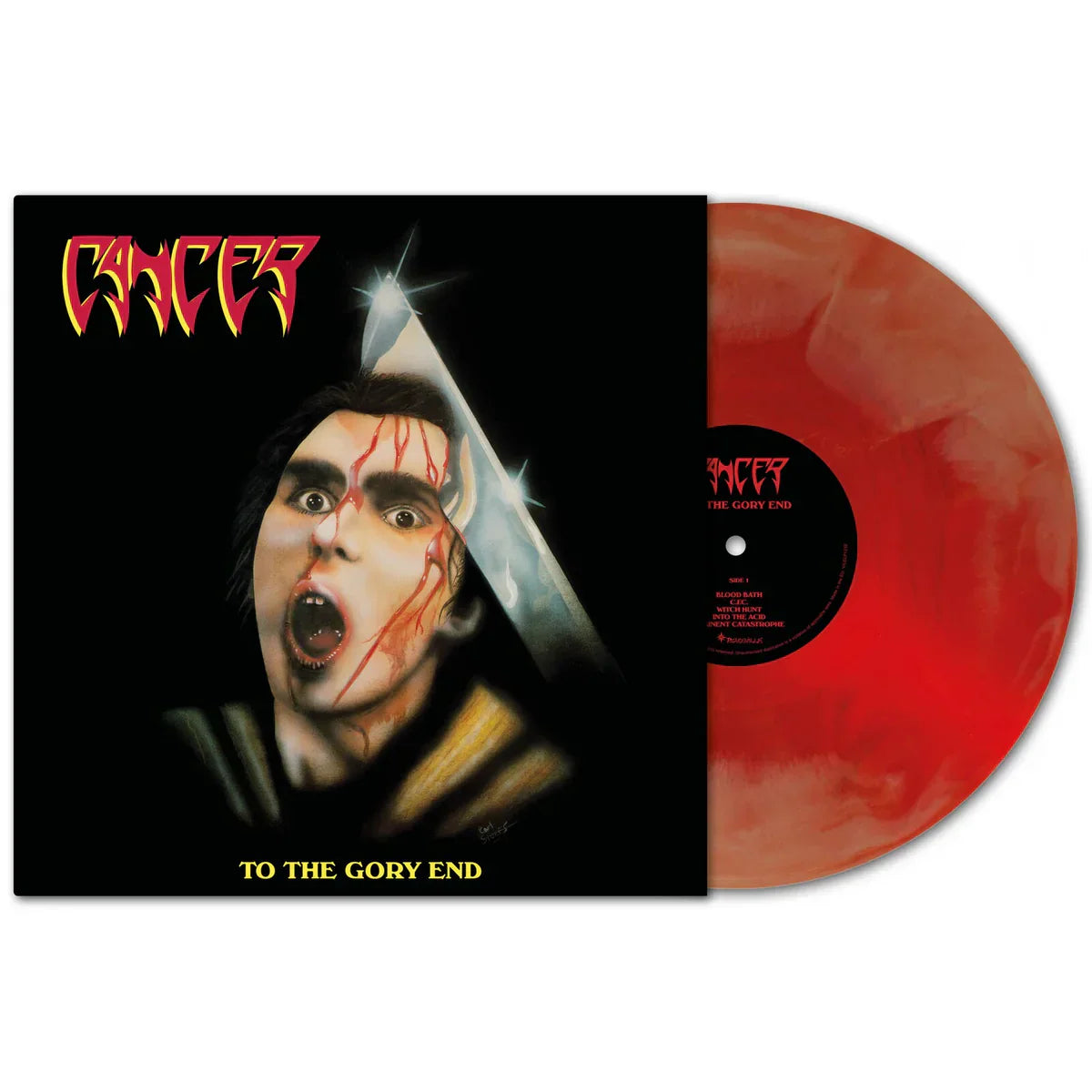 CANCER 'TO THE GORY END' 35TH ANNIVERSARY LP - RED GALAXY