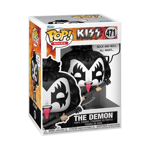 KISS THE DEMON FUNKO FIGURE - ROCK AND ROLL ALL NITE SAYINGS