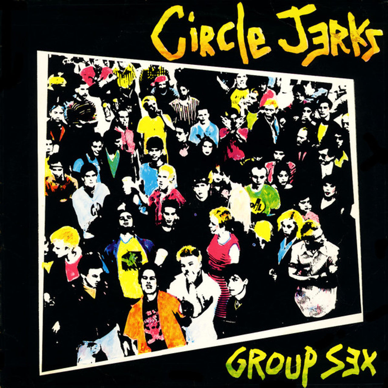 CIRCLE JERKS 'GROUP SEX' LP - PINK/WHITE/YELLOW/SPLATTER