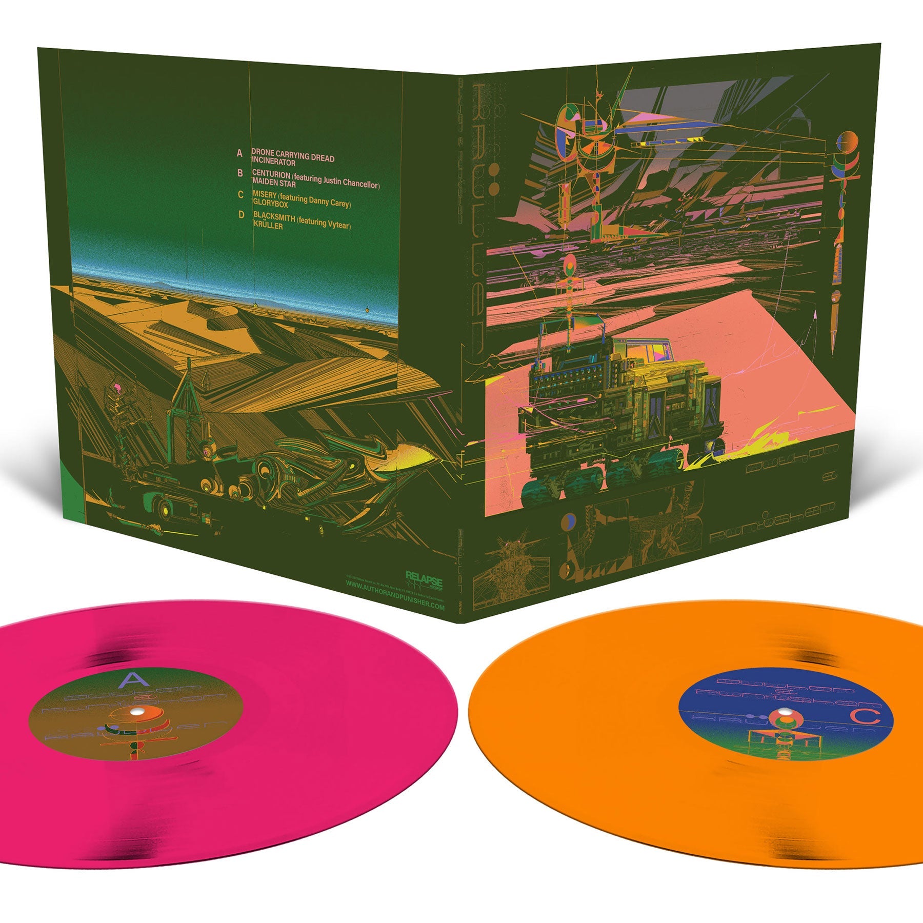 AUTHOR & PUNISHER 'KRULLER' 2LP - HOT PINK/HALLOWEEN ORANGE