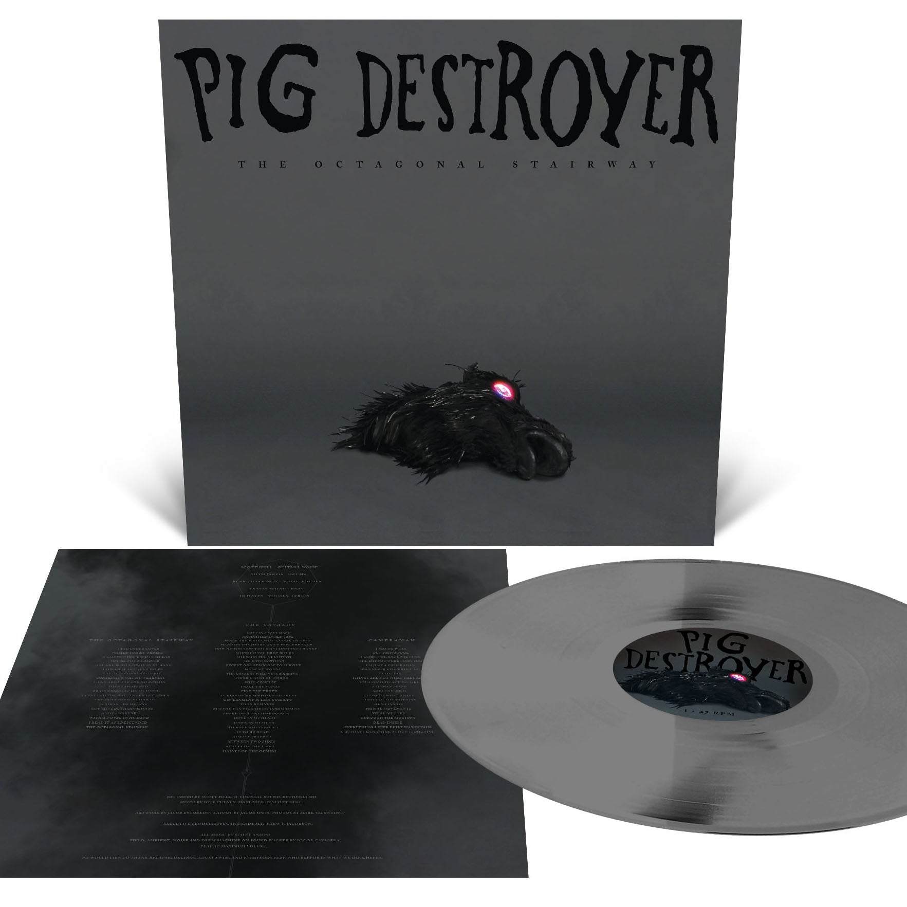 PIG DESTROYER 'THE OCTAGONAL STAIRWAY' LP - METALLIC SILVER