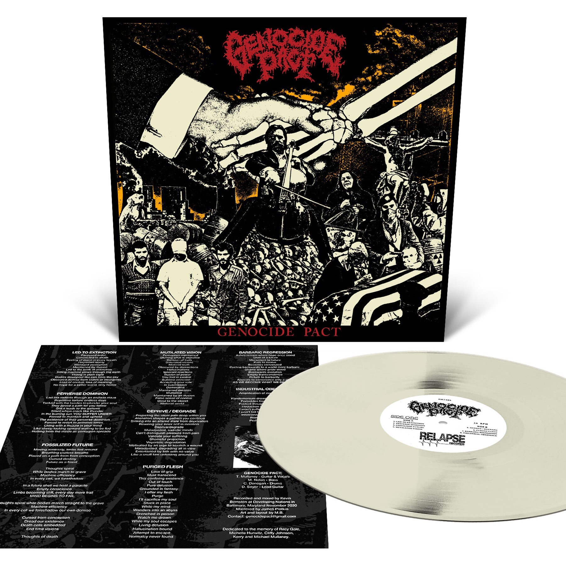 GENOCIDE PACT 'GENOCIDE PACT' LP - BONE WHITE