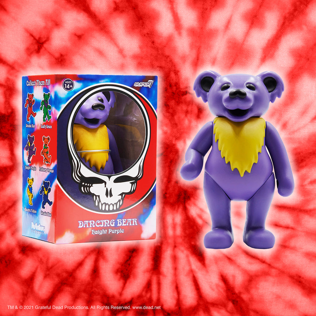 SUPER7 REACTION GRATEFUL DEAD W2 DANCING BEARS - PURPLE