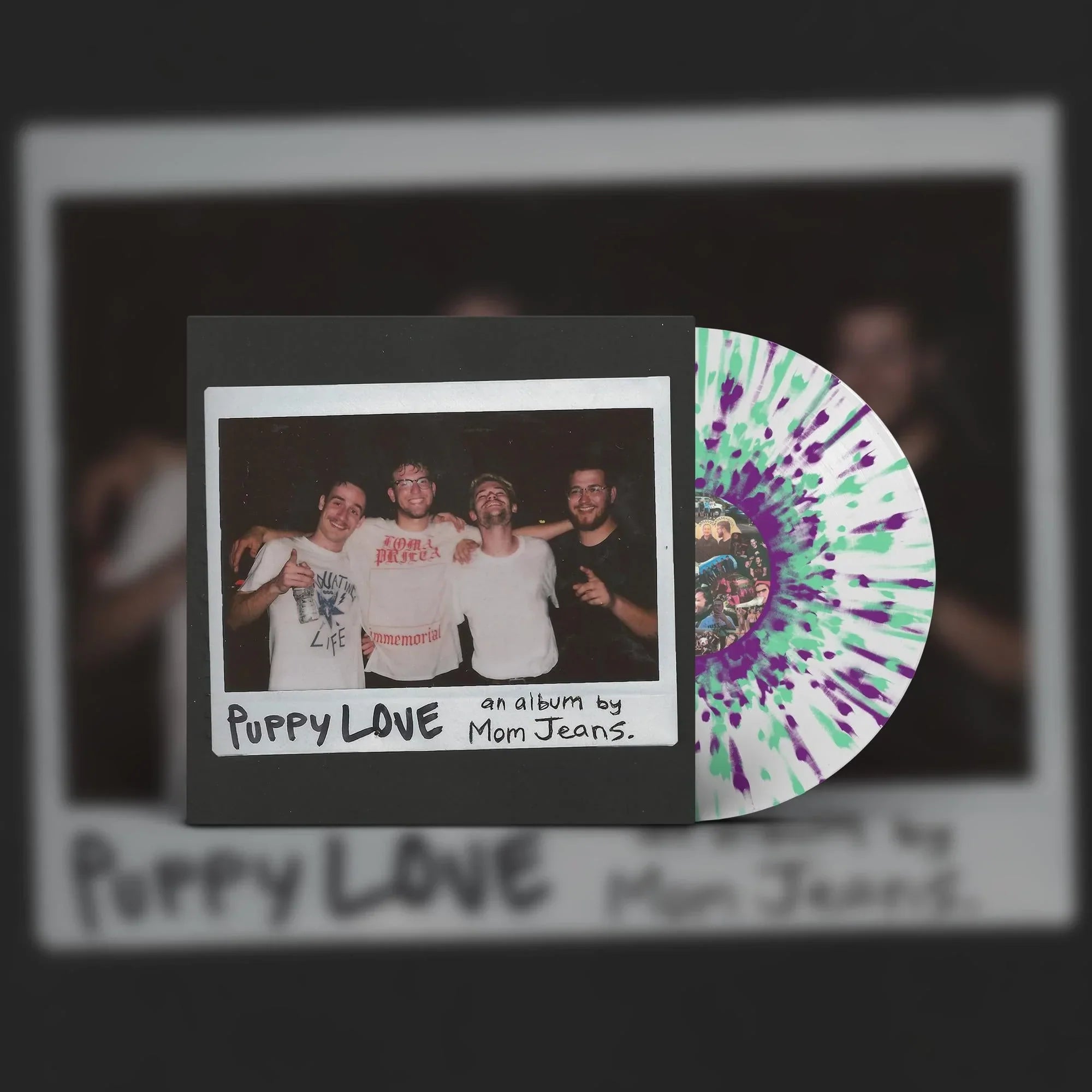 MOM JEANS. 'PUPPY LOVE' LP - WHITE/GREEN/PURPLE SPLATTER