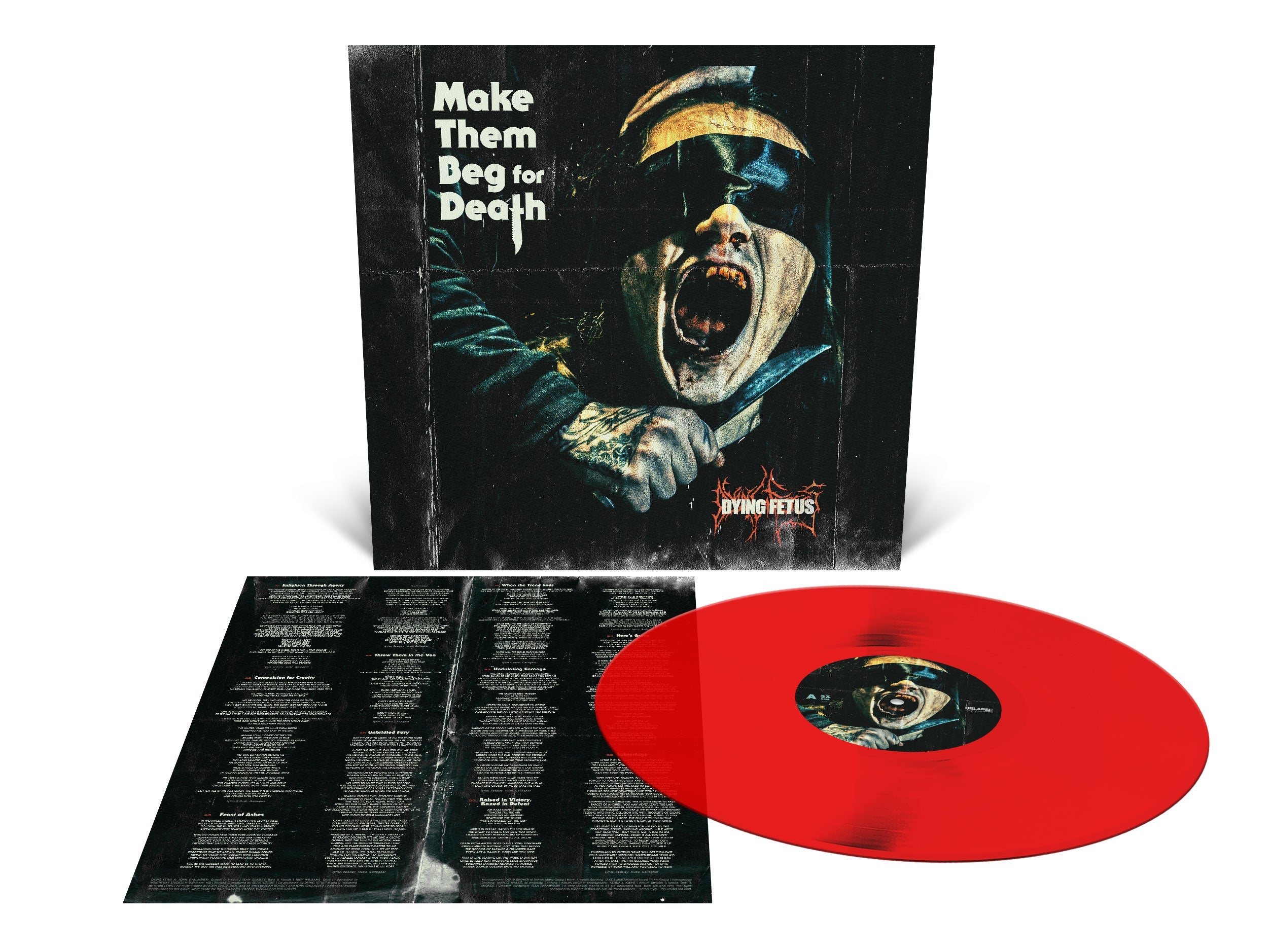 DYING FETUS ‘MAKE THEM BEG FOR DEATH’ LP - EXCLUSIVE - LTD. 300 - BLOOD RED