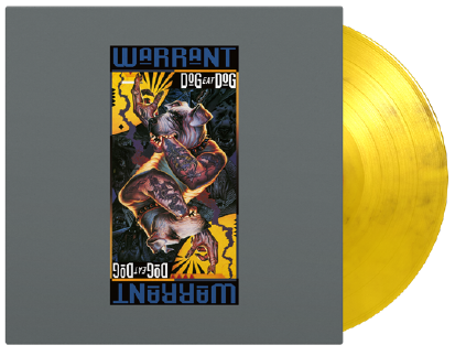 WARRANT 'DOG EAT DOG' LP - YELLOW/BLACK/MARBLED