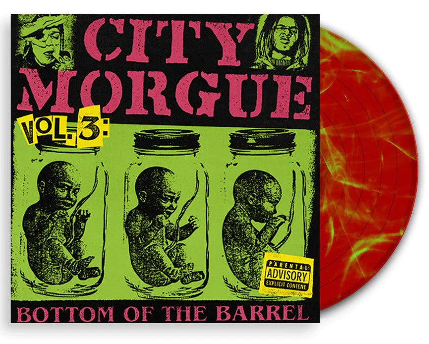CITY MORGUE ‘VOL. 3 BOTTOM OF THE BARREL’ LP - LTD. - CLEAR/RED/LIME GREEN/SWIRL