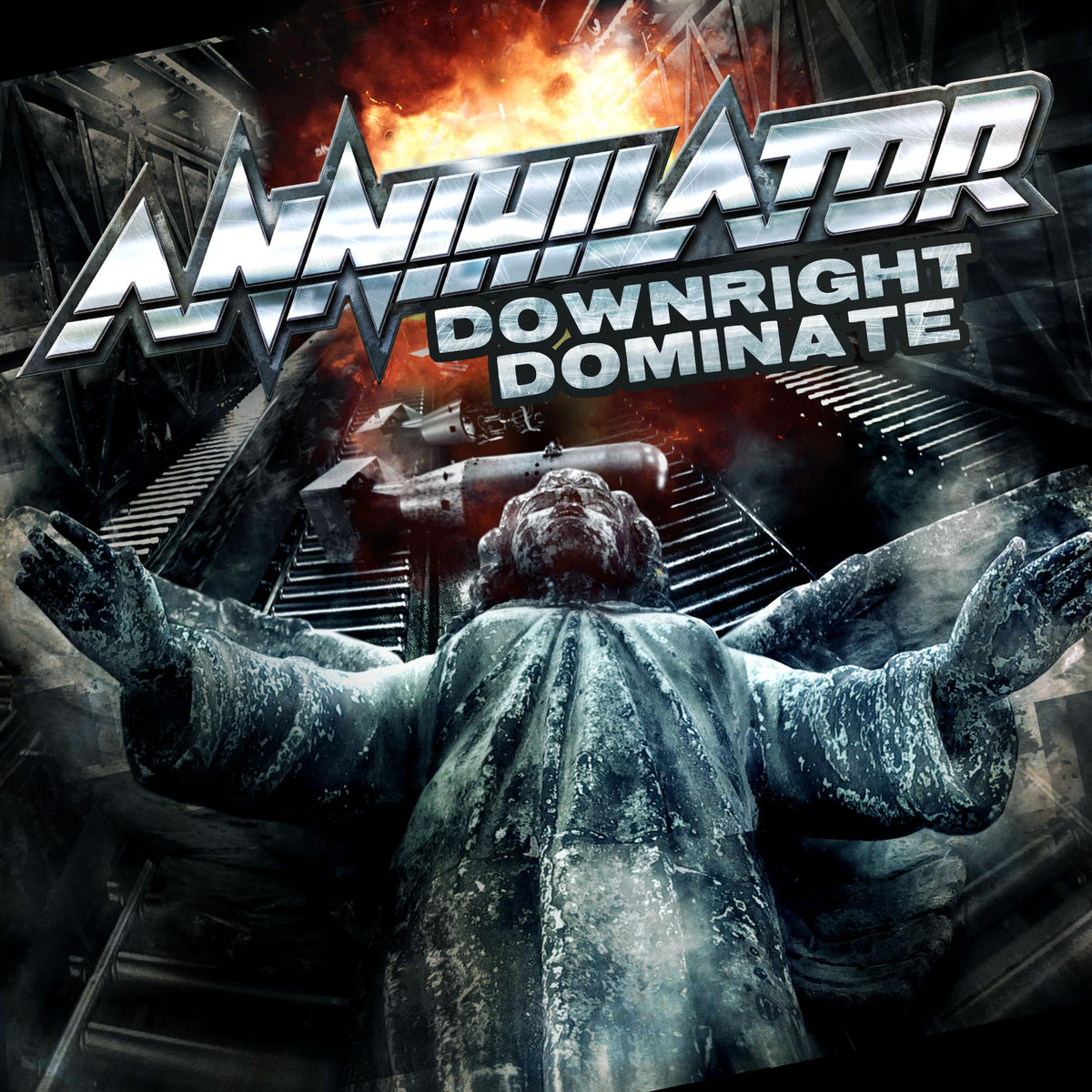 ANNIHILATOR 'DOWNRIGHT DOMINATE' 7" SINGLE - LTD. - CRYSTAL CLEAR
