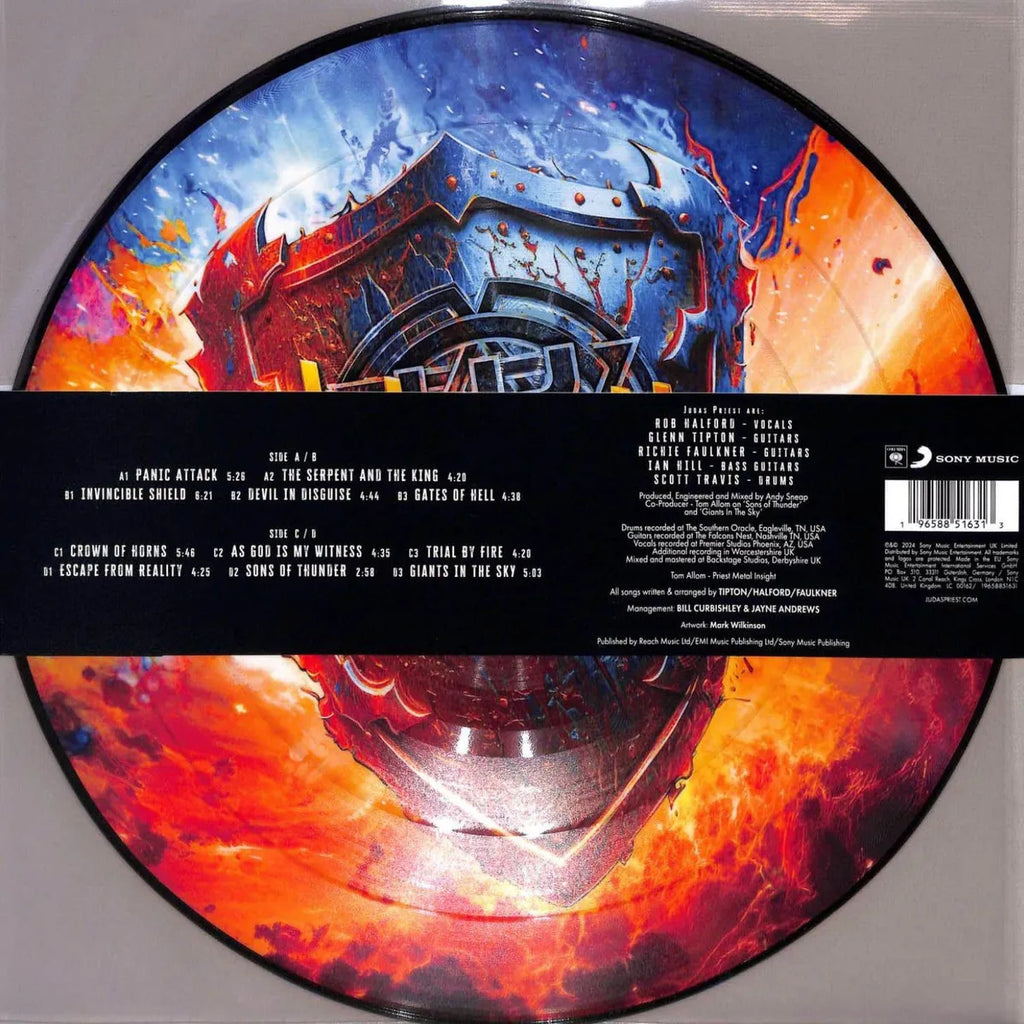 JUDAS PRIEST'INVINCIBLE SHIELD' 2LP - PICTURE DISK