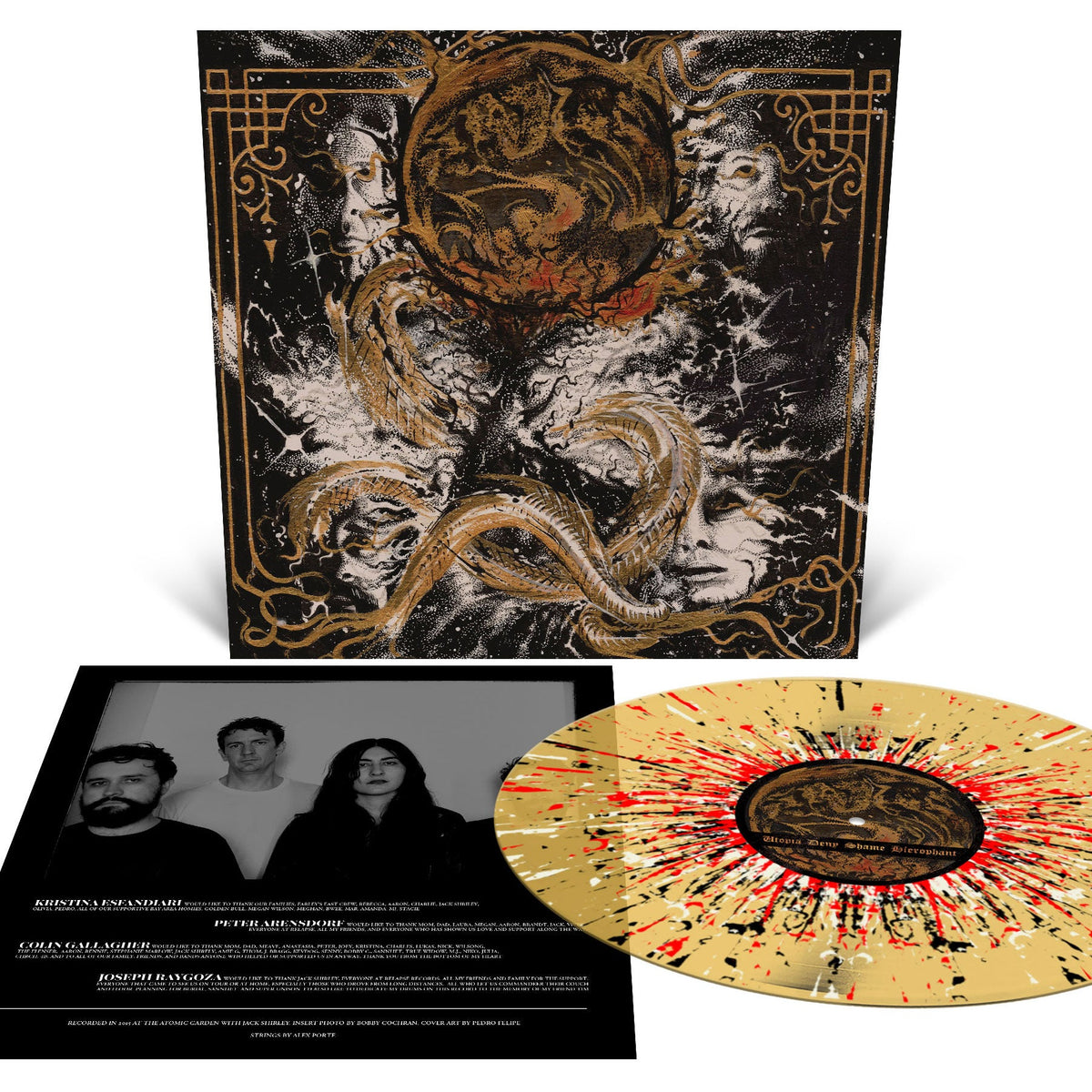 KING WOMAN 'CREATED IN THE IMAGE OF SUFFERING' LP - TRANSLUCENT GOLD/BONE WHITE/BLACK/RED/SPLATTER
