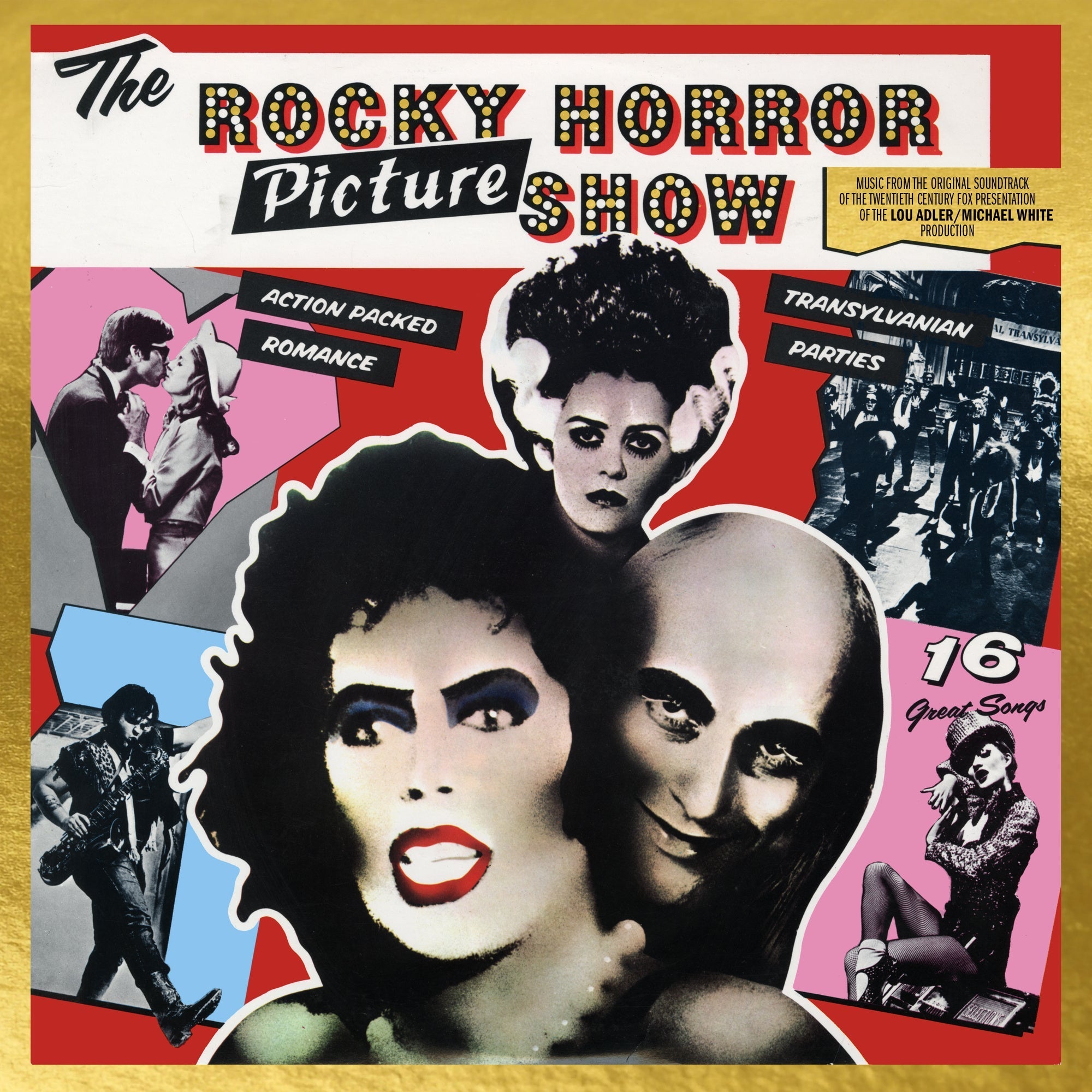 'THE ROCKY HORROR PICTURE SHOW' MOTION PICTURE SOUNDTRACK 50TH ANNIVERSARY EDITION LP - RED/GOLD