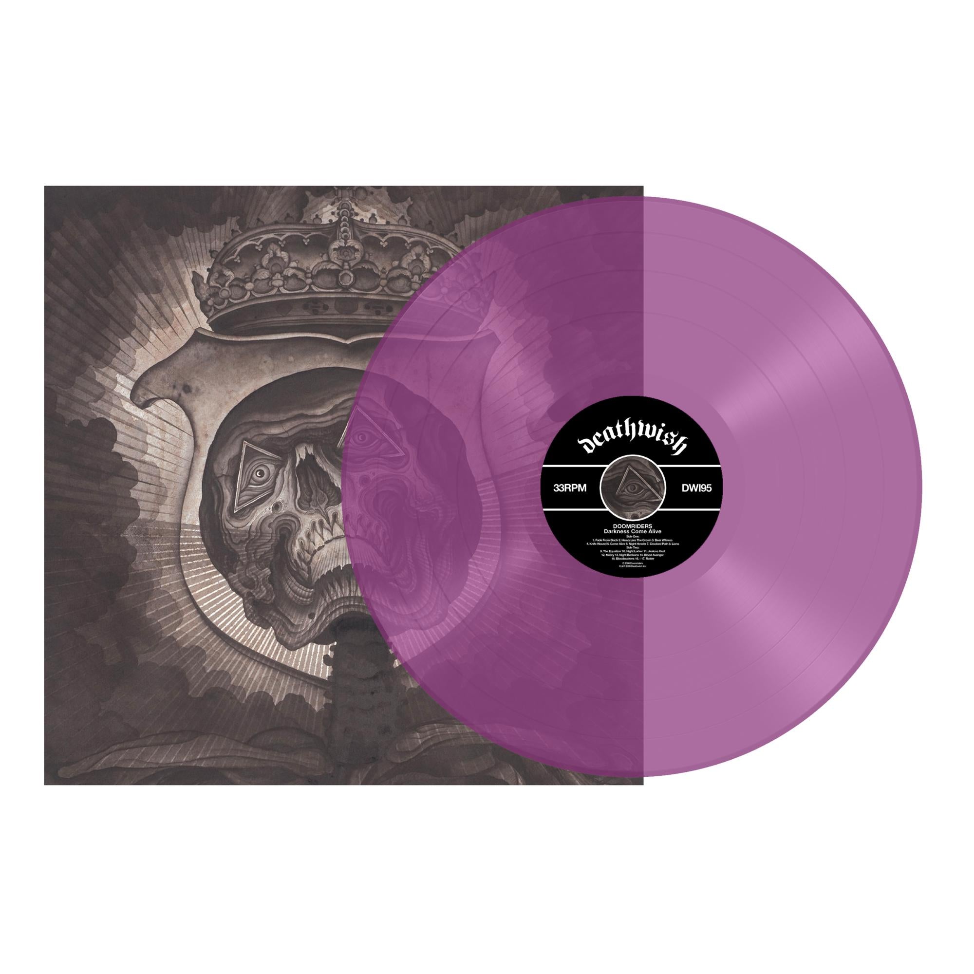 DOOMRIDERS 'DARKNESS COME ALIVE' LP - CLEAR PURPLE