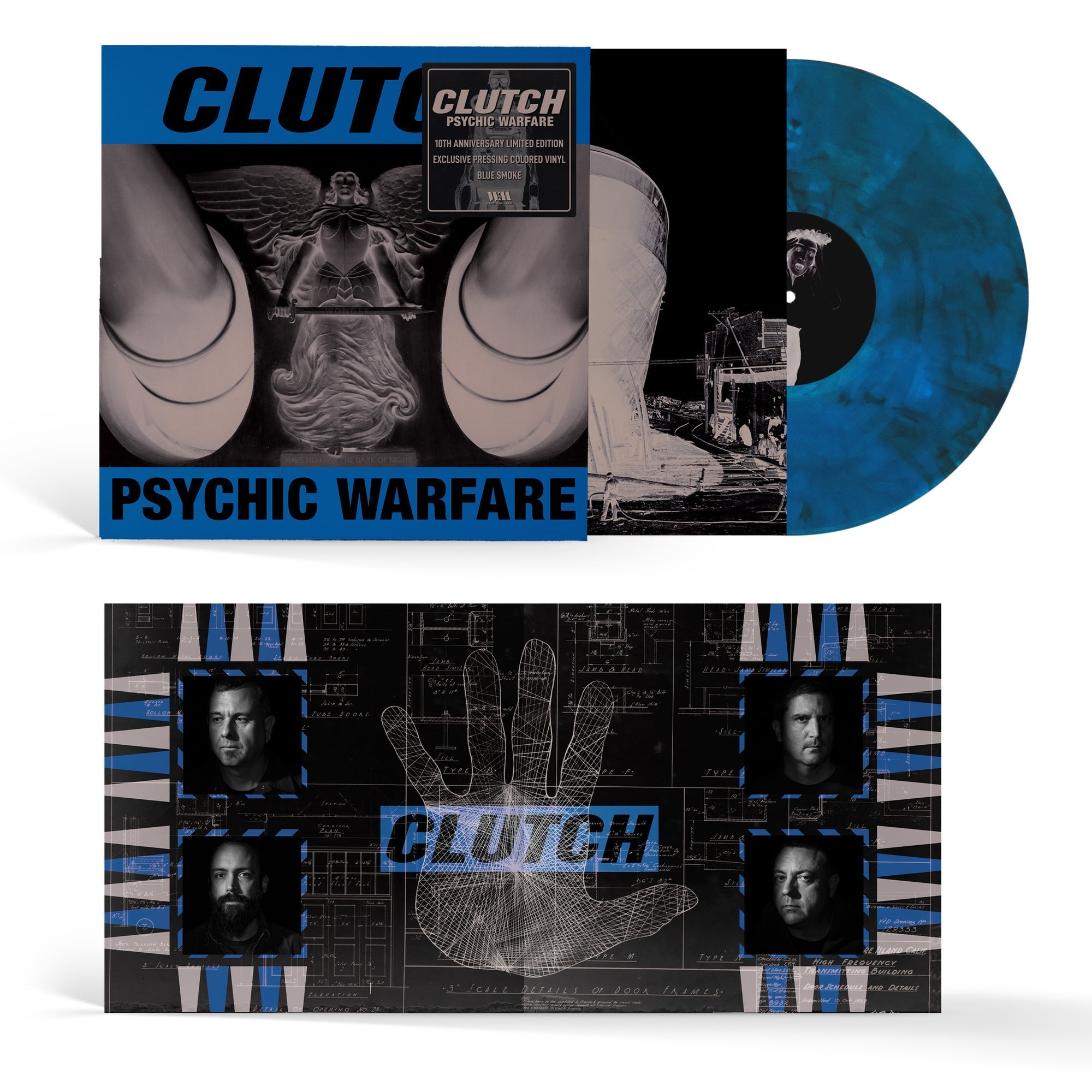 CLUTCH 'PSYCHIC WARFARE' 10TH ANNIVERSARY LP - BLUE SMOKE