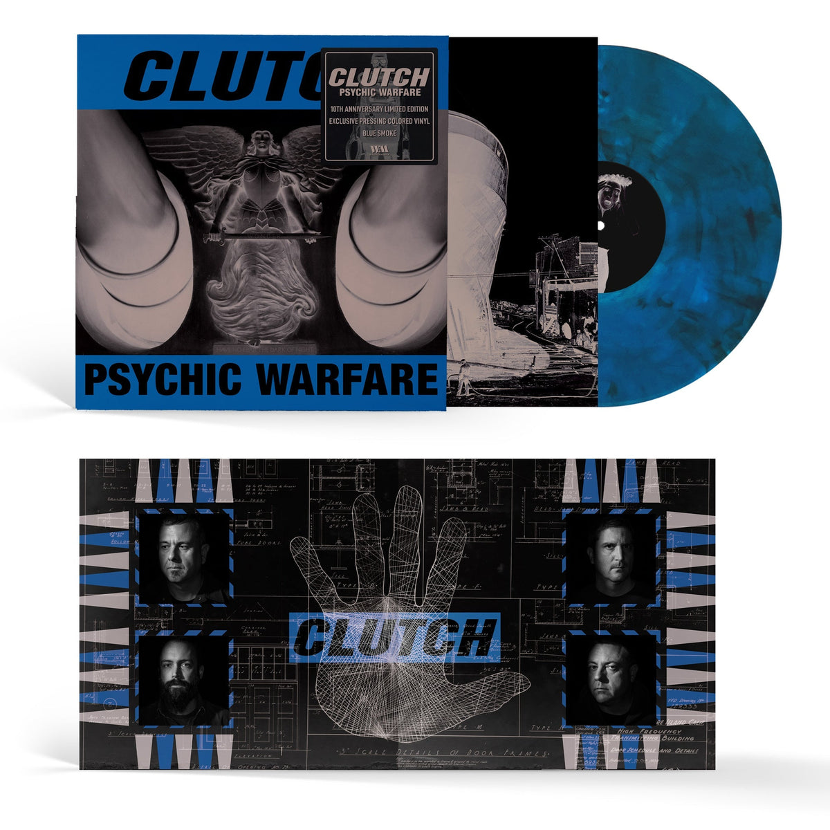 CLUTCH 'PSYCHIC WARFARE' 10TH ANNIVERSARY LP - BLUE SMOKE