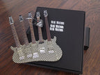 RICK NIELSEN' FIVE-NECK CHECKERED MINI GUITAR REPLICA COLLECTIBLE - OFFICIALLY LICENSED