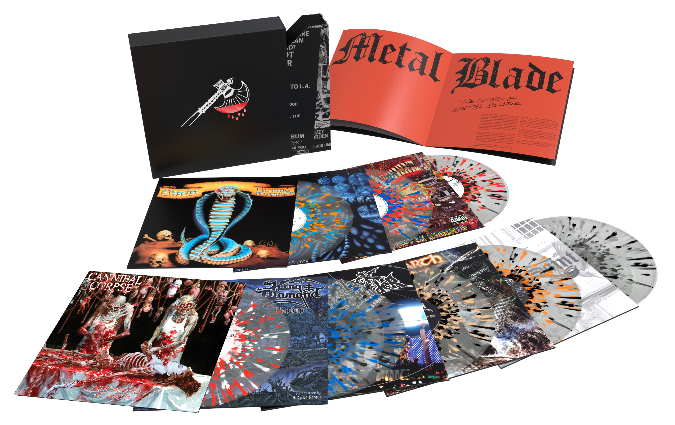 THE STORY OF METAL BLADE LIMITED EDITION VINYL BOX SET FT. CANNIBAL CORPSE, GWAR, KING DIAMOND