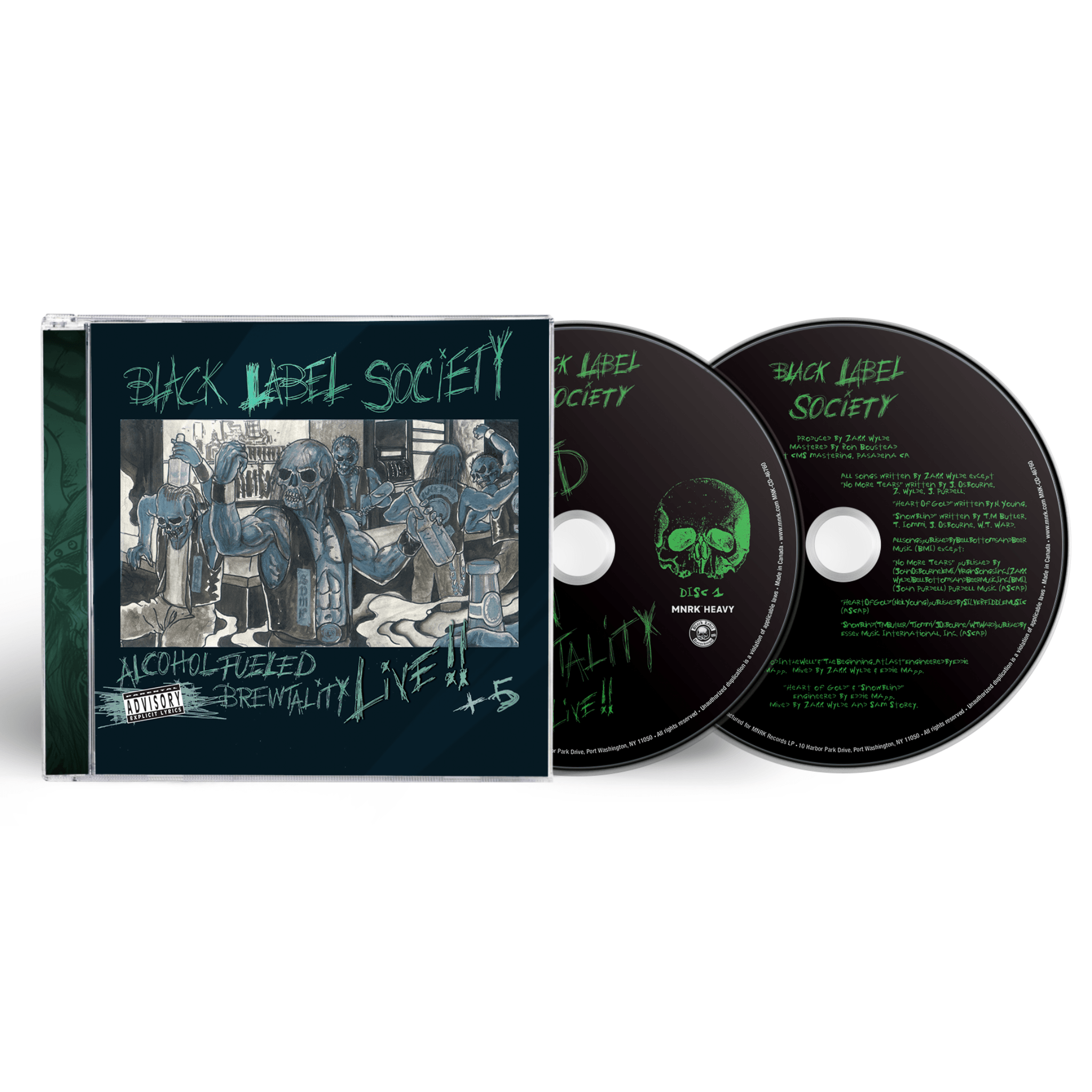 BLACK LABEL SOCIETY 'ALCOHOL FUELED BREWTALITY LIVE' CD