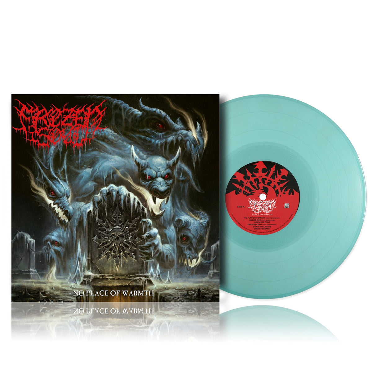 FROZEN SOUL 'NO PLACE OF WARMTH' LP - TRANSPARENT LIGHT BLUE