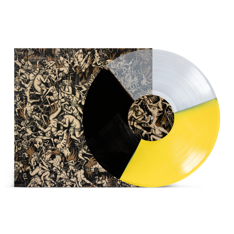 GREET DEATH 'NEW HELL'  LP - LIGHT YELLOW/CLEAR BLACK/TRI-COLOR