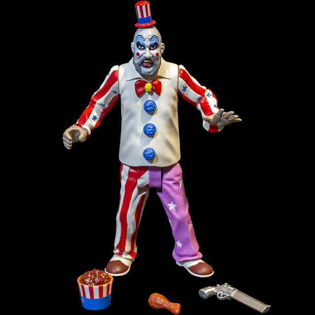 House of 1000 Corpses Captain Spaulding 5 Inch Action Figure Full Body with Props no Background