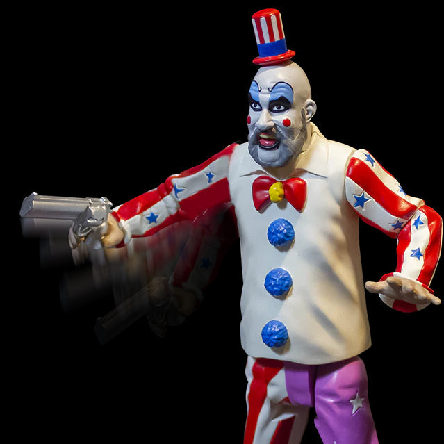 House of 1000 Corpses Captain Spaulding 5 Inch Action Figure Holding Pistol no Background
