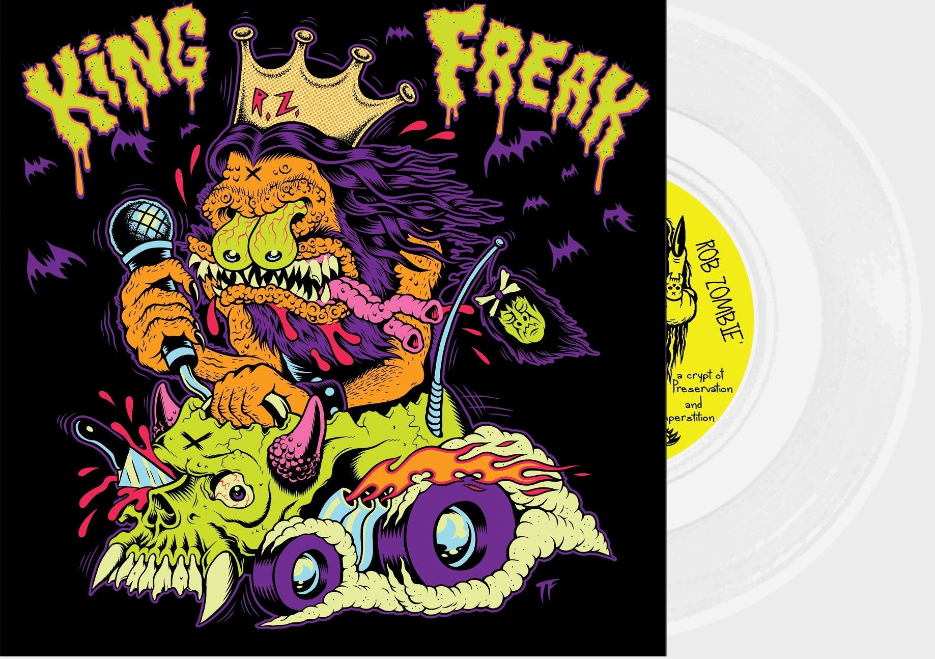 ROB ZOMBIE ‘KING FREAK’ LIMITED-EDITION 7" - EXCLUSIVE - LTD. 666 - WHITE