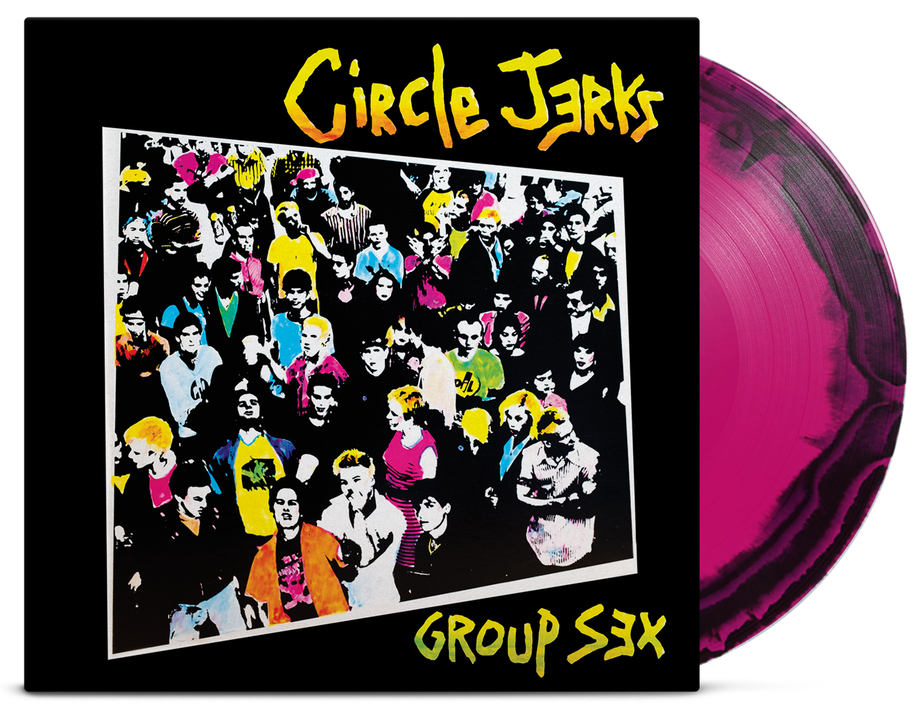CIRCLE JERKS ‘GROUP SEX’ 40TH ANNIVERSARY EDITION LP - BLACK/PINK