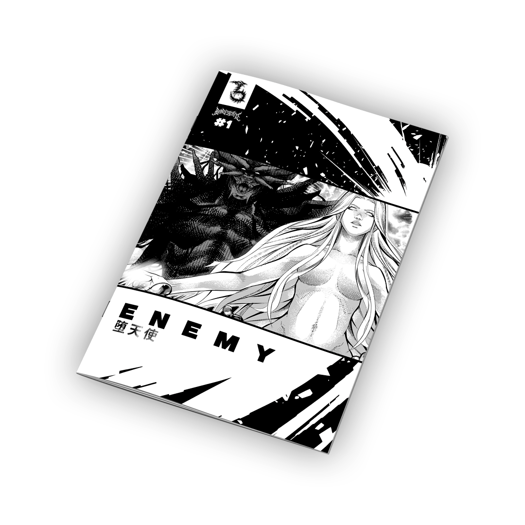 BRAND OF SACRIFICE ‘ENEMY’ 7" + COMIC BOOK - LTD. 150 - BLUE/WHITE CRYSTAL