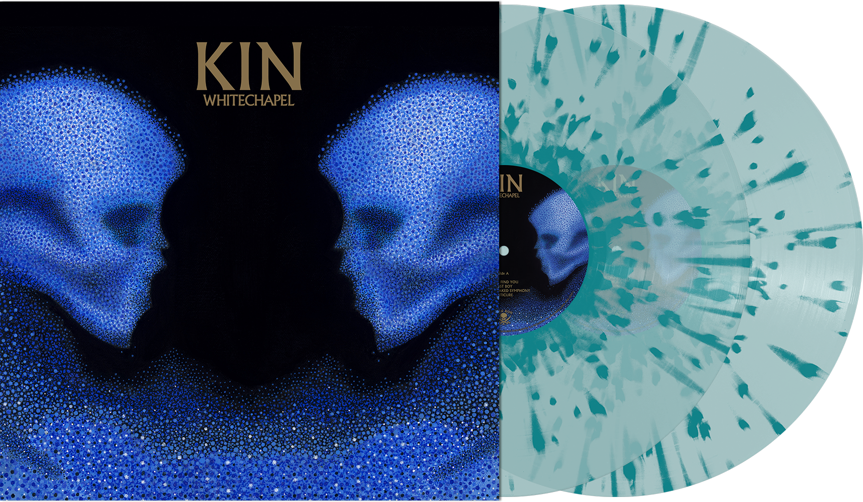 WHITECHAPEL ‘KIN’ 2LP - EXCLUSIVE - LTD. 500 - ELECTRIC BLUE/AQUA BLUE/SPLATTER