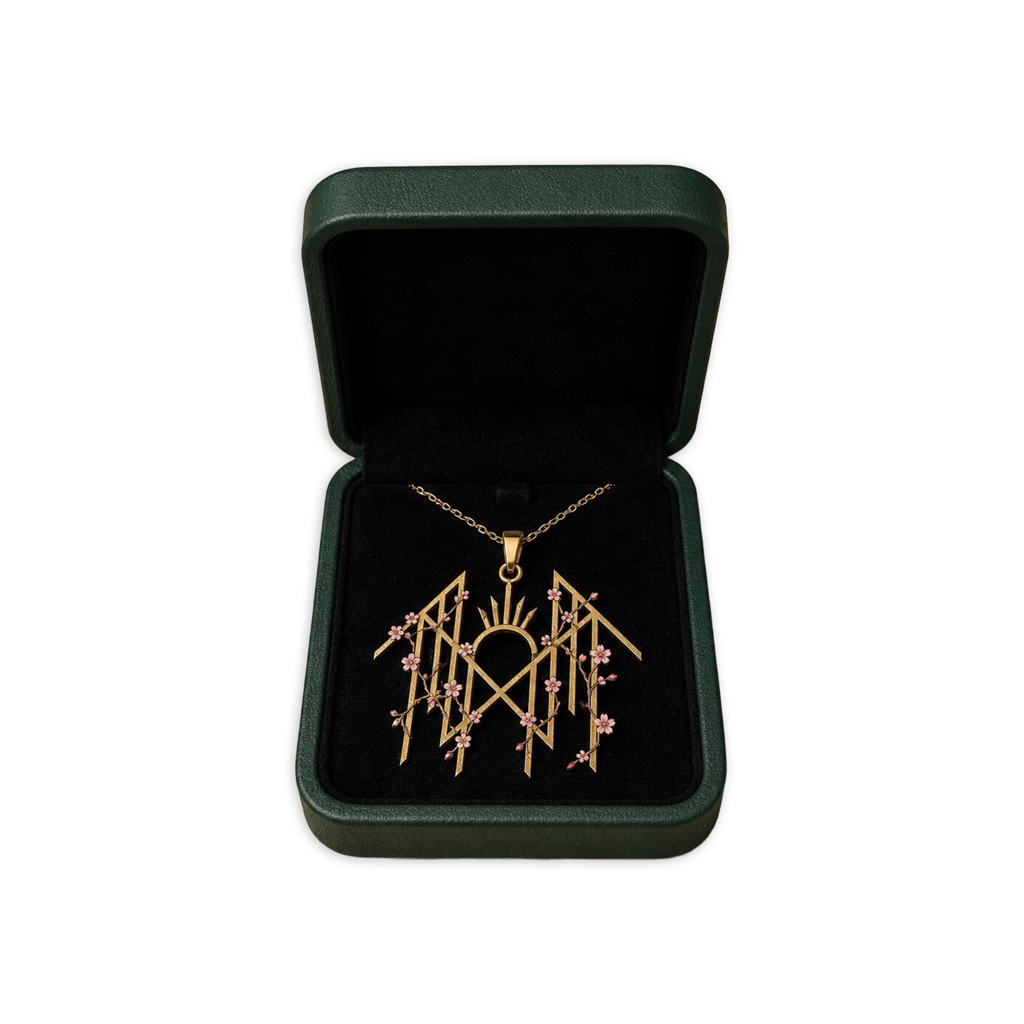 SLEEP TOKEN LOGO w/CHERRY BLOSSOMS NECKLACE - EXCLUSIVE AND LIMITED