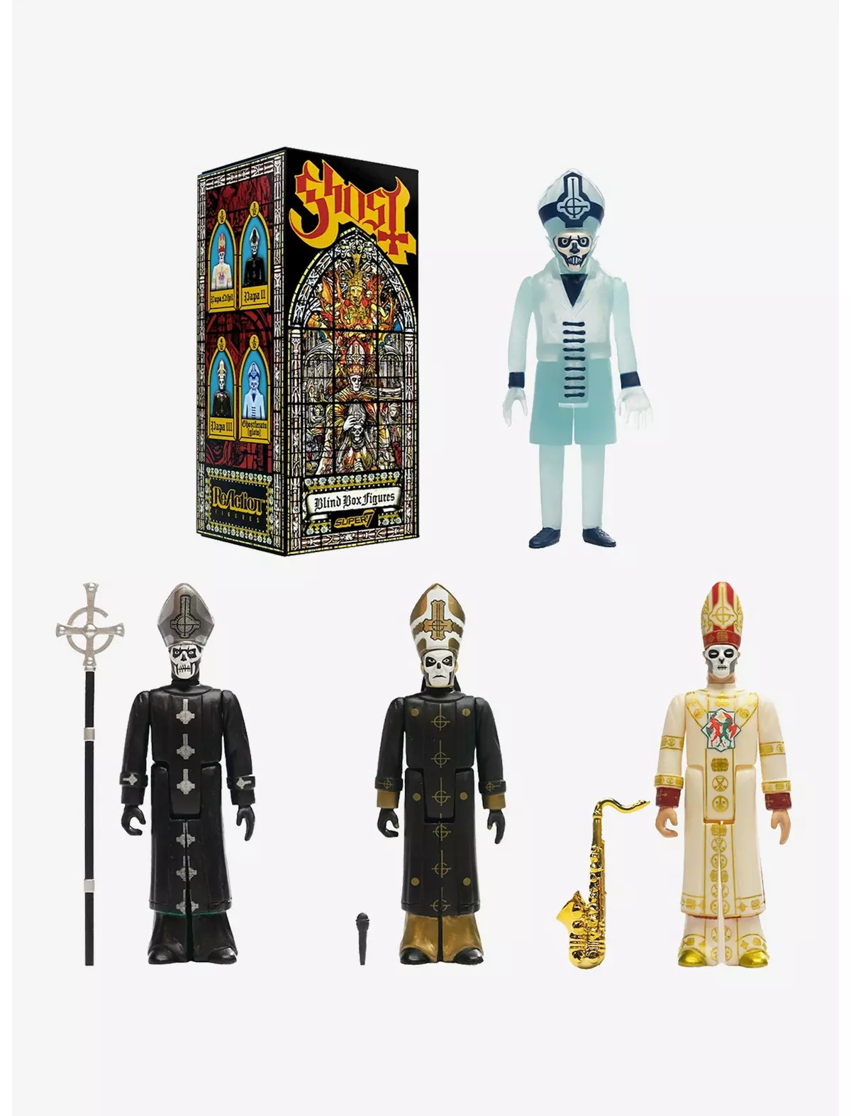 GHOST BLIND BOX REACTION FIGURES - WAVE 1 (BOX OF 12 W/ COMPLETE SET)