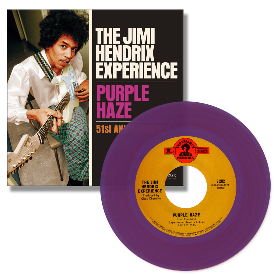 JIMI HENDRIX 'PURPLE HAZE 51ST ANNIVERSARY' 7" EP - PURPLE