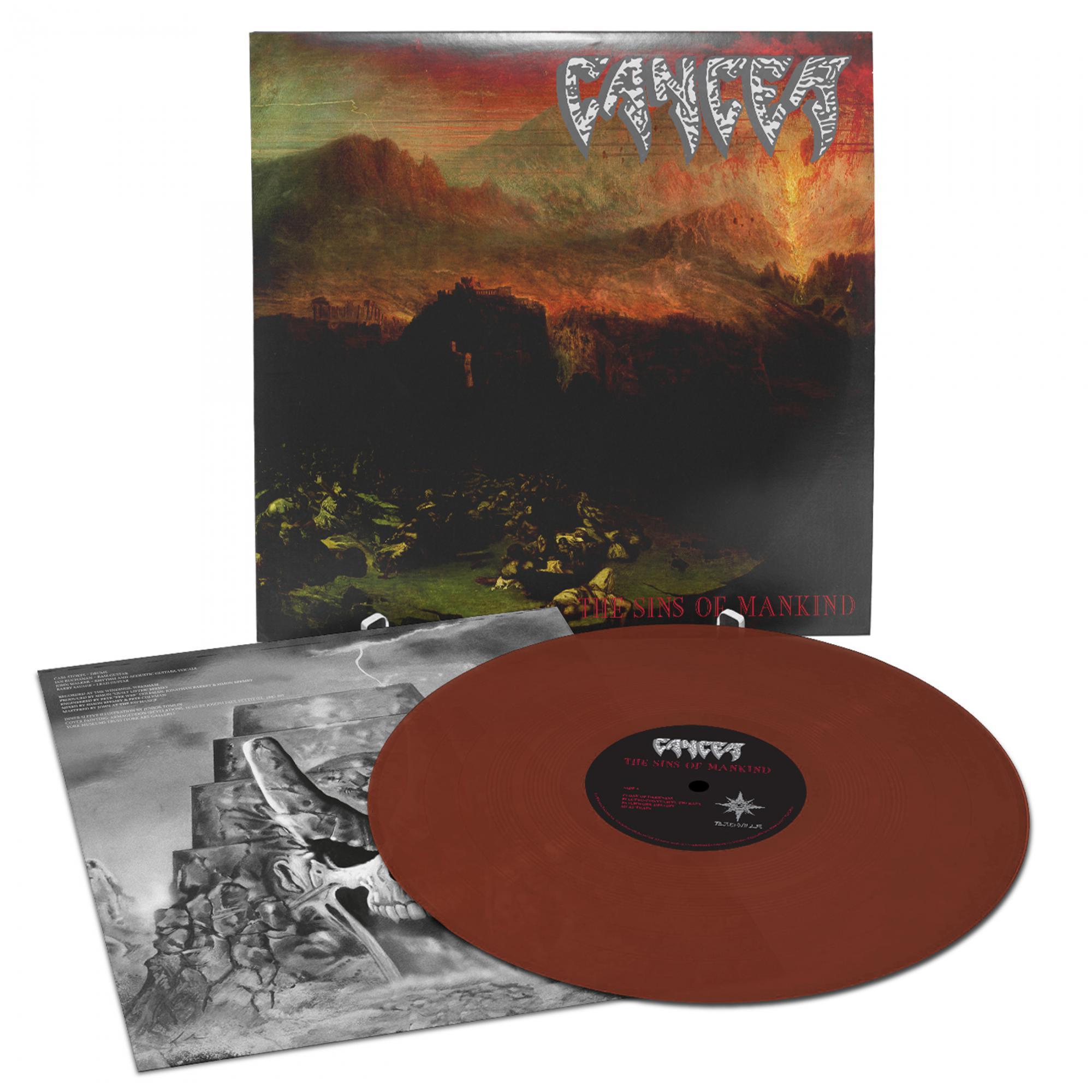 CANCER 'THE SINS OF MANKIND' LP - LTD. - COLOR