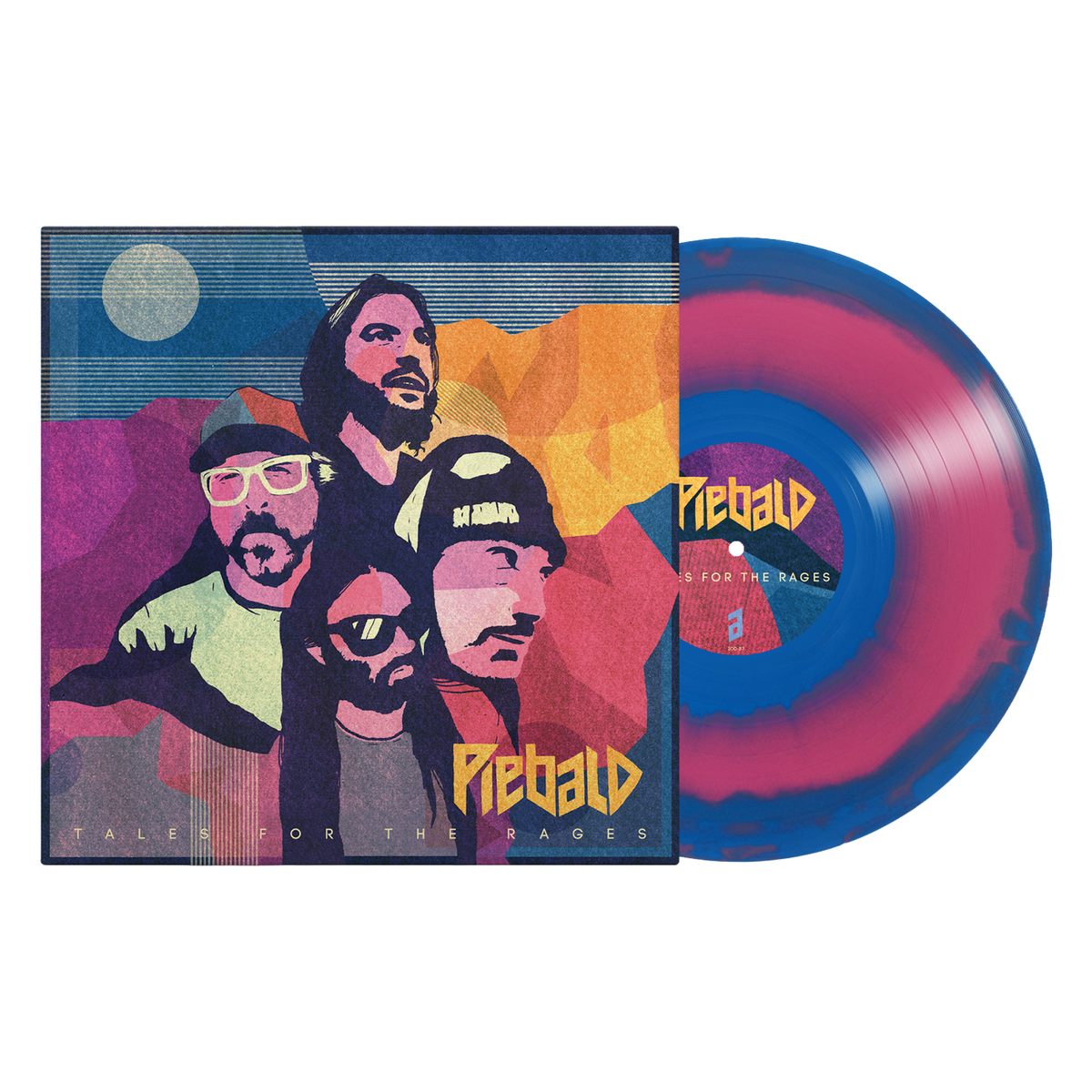 PIEBALD 'TALES FOR THE RAGES' LP - EXCLUSIVE - LTD. 200 - HOT PINK/BLUE SMASH
