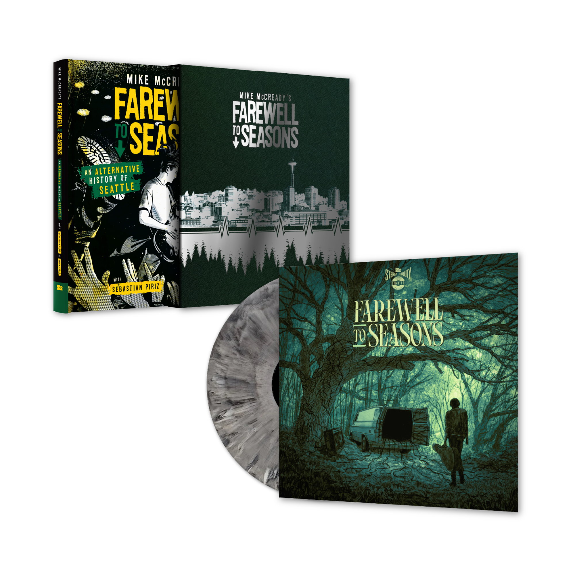 MIKE MCCREADY ‘FAREWELL TO SEASONS’ LP (Exclusive – Limited to 500, "Poltergeist" Vinyl)  + 12"x12" DELUXE GRAPHIC NOVEL