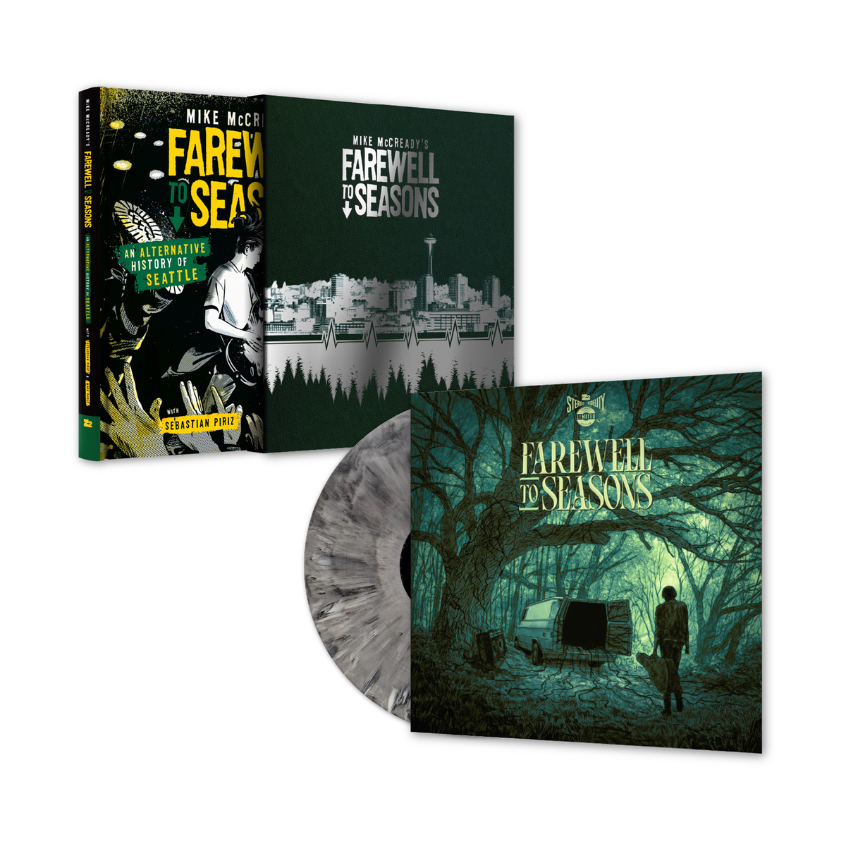 MIKE MCCREADY 'FAREWELL TO SEASONS' LP + 12"x12" DELUXE GRAPHIC NOVEL - EXCLUSIVE - LTD. 500 - POLTERGEIST